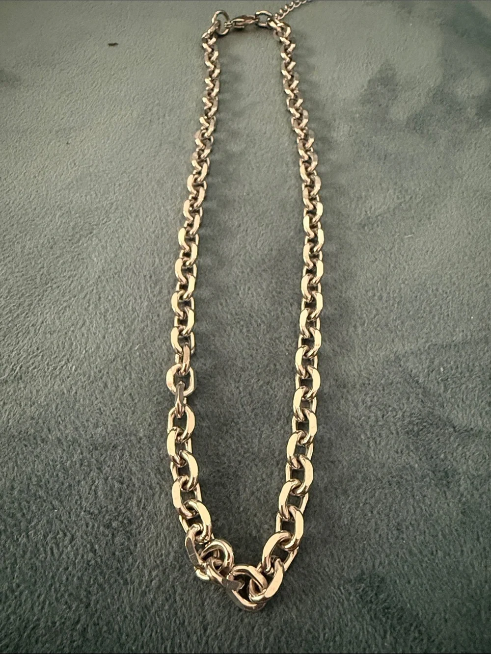 Silver Tone Chunky Chain Necklace